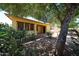 Landscaped backyard with lush greenery, large shade tree, and barbecue area at 16528 W Lariat Ln, Surprise, AZ 85387