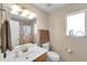 Bathroom with a tile floor, vanity, toilet, and shower/bath combination at 2221 E Union Hills Dr # 148, Phoenix, AZ 85024