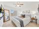 Bright bedroom with a large window, stylish bedding, and ample natural light at 2402 E 5Th St # 1520, Tempe, AZ 85288