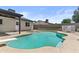 Backyard pool featuring a diving board, steps and a patio at 2435 E Harmony Ave, Mesa, AZ 85204