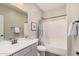 Bathroom with a tub-shower combo and neutral tones at 3900 E Baseline Rd # 137, Phoenix, AZ 85042