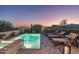 Inviting pool and spa area with lounge chairs, perfect for relaxation and outdoor living at 40039 N 107Th Pl, Scottsdale, AZ 85262