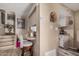 Cozy nook with a breakfast bar and kitchenette area featuring modern appliances at 4434 E Wood St, Phoenix, AZ 85040