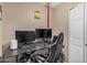 Dedicated home office space, ideal for remote work or study, with two monitors at 4434 E Wood St, Phoenix, AZ 85040