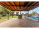 Backyard featuring pool and covered patio at 4510 W North Ln, Glendale, AZ 85302