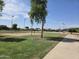 A sand volleyball court surrounded by trees and green space, great for community recreation at 4645 E Covina St, Mesa, AZ 85205