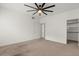 This bedroom has closet space and carpet flooring at 5200 S Lakeshore Dr # 120, Tempe, AZ 85283