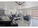 Bright and open living area with backyard access, dining area, and modern decor at 5817 S Siesta Ln, Tempe, AZ 85283