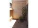 Private outdoor patio with a sliding glass door and space for a garden at 7120 E Wilshire Dr # 10, Scottsdale, AZ 85257