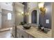 Stylish bathroom with marble countertops, modern sink, and glass-enclosed shower at 15536 E Heavenly Vista Trl, Fountain Hills, AZ 85268
