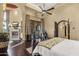 Spacious main bedroom with fireplace, balcony access, and luxurious amenities at 15536 E Heavenly Vista Trl, Fountain Hills, AZ 85268