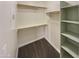A closet provides ample storage with multiple shelves for organization and tidiness at 24811 W Wayland Dr, Buckeye, AZ 85326
