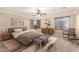 Cozy bedroom featuring neutral walls, decorative rug, and abundant natural light from multiple windows at 26080 N 73Rd Ln, Peoria, AZ 85383