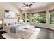 Serene main bedroom suite with backyard views, offering a peaceful retreat and connection to the outdoors at 6438 E Claire Dr, Scottsdale, AZ 85254