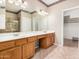 Bathroom with double sinks, vanity and tile floors at 8874 W Piute Ave, Peoria, AZ 85382