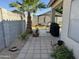 Backyard with desert landscaping, a grill, patio furniture, a covered gazebo with seating and block wall at 8927 W Paradise Dr, Peoria, AZ 85345