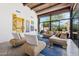 Seating area with clerestory windows providing lots of natural light at 10040 E Happy Valley Rd # 243, Scottsdale, AZ 85255