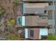 Directly above houses shows fences, landscaping, and neighborhood pool in an intimate setting at 10775 E Peralta Canyon Dr, Gold Canyon, AZ 85118