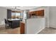 Eat-in kitchen featuring granite counters, stainless appliances, and an island with counter seating and a patio view at 10775 E Peralta Canyon Dr, Gold Canyon, AZ 85118