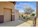 Outdoor shower area with desert landscape, and metal fence in a community setting at 10775 E Peralta Canyon Dr, Gold Canyon, AZ 85118