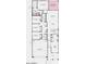 Detailed floor plan showing four bedrooms, two bathrooms, great room, gourmet kitchen, and two-car garage at 10905 E Texas Ave, Mesa, AZ 85212