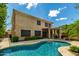 Beautiful backyard with pool, spa and outdoor living space at 1268 N Pine St, Gilbert, AZ 85233