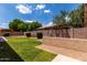 Private backyard featuring a well-kept lawn and desert landscaping at 1884 E Stephens Dr, Tempe, AZ 85283
