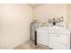Functional laundry room features a washer, dryer, and a water heater for modern convenience at 440 S Parkcrest -- # 145, Mesa, AZ 85206