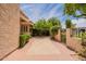 A spacious outdoor patio area with decorative landscaping at 8171 E Del Caverna Dr, Scottsdale, AZ 85258
