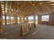 Framing of a home shows the open layout and exterior window placements for natural lighting at 2336 E Homesteader Rd, San Tan Valley, AZ 85140