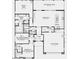 Detailed home floor plan showcasing the layout with bedrooms, kitchen, and living spaces at 39640 N Kaden Ln, San Tan Valley, AZ 85140