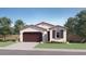 Charming single-story home featuring a two-car garage and nicely landscaped front yard at 4571 E French Rd, San Tan Valley, AZ 85143
