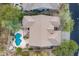 Aerial view of the property showcasing the house layout, pool, and the spa at 5077 E Lonesome Trl, Cave Creek, AZ 85331
