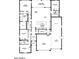 Detailed floor plan featuring gourmet kitchen, RV garage, bedrooms, and extended covered patio at 7591 W Gelding Dr, Peoria, AZ 85381