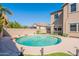 Sparkling pool in a private backyard, complete with landscaping and room for lounge chairs at 1128 E Phelps St, Gilbert, AZ 85295