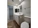 This is a bathroom with a new vanity, ceramic tile, and shower at 1714 W Villa Rita Dr, Phoenix, AZ 85023