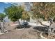 Backyard featuring gravel, patio, mature lemon trees, and space for outdoor seating and entertainment at 205 S Higley Rd # 293, Mesa, AZ 85206