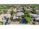 Stunning aerial view of the property showcasing the home, landscaping, and surrounding neighborhood at 2383 E Zion Way, Chandler, AZ 85249