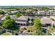 Sweeping aerial perspective capturing the property's expansive backyard and pool in a charming community at 2383 E Zion Way, Chandler, AZ 85249