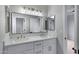 Elegant bathroom with double sinks, marble countertops, and modern fixtures at 3624 N Paseo Del Sol --, Mesa, AZ 85207