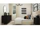 Bedroom featuring modern decor, stylish dresser, and neutral tones at 4642 E Topaz Dr, San Tan Valley, AZ 85143