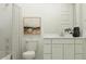 A classic bathroom with modern fixtures, neutral color scheme, and a stylish shower at 4695 E Topaz Dr, San Tan Valley, AZ 85143