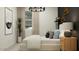 This relaxing bedroom has natural light, modern decor, and a comfortable sleeping space at 4695 E Topaz Dr, San Tan Valley, AZ 85143
