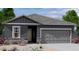 Charming single-story home featuring a two-car garage, stone accents, and neutral color scheme at 6041 E Artemis Dr, Florence, AZ 85132