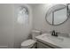 Stylish bathroom with modern fixtures and a vanity with beautiful countertop at 10101 N 91St Ave # 111, Peoria, AZ 85345