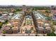 A captivating aerial shot of a condo complex with central gardens and a refreshing pool oasis at 16 W Encanto Blvd # 26, Phoenix, AZ 85004