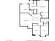 Black and white floor plan of the second floor layout, showing bedrooms and bathrooms at 1655 W Stanford Ave, Gilbert, AZ 85233