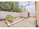 Backyard featuring gravel, a shed, desert landscaping, and a block wall at 1660 E Zinnia St, Casa Grande, AZ 85122