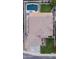 Aerial view showcasing the home's tile roof, backyard oasis with pool, and well-manicured landscaping at 2982 S Holguin Way, Chandler, AZ 85286