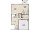 Detailed first floor plan showing kitchen, Gathering room, flex room, garage and dining area at 4248 E Kolin Ln, San Tan Valley, AZ 85143